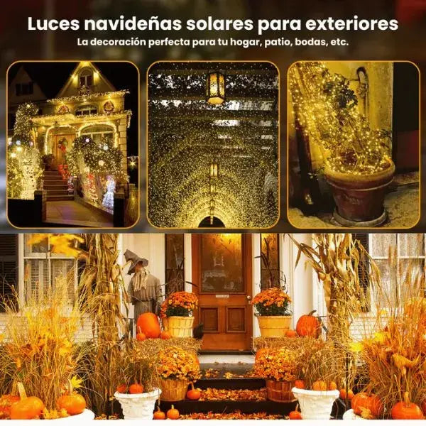 Ecoluces™️ Compra 1 Lleva la 2 Gratis - Luces Solares Navideñas (24 metros)