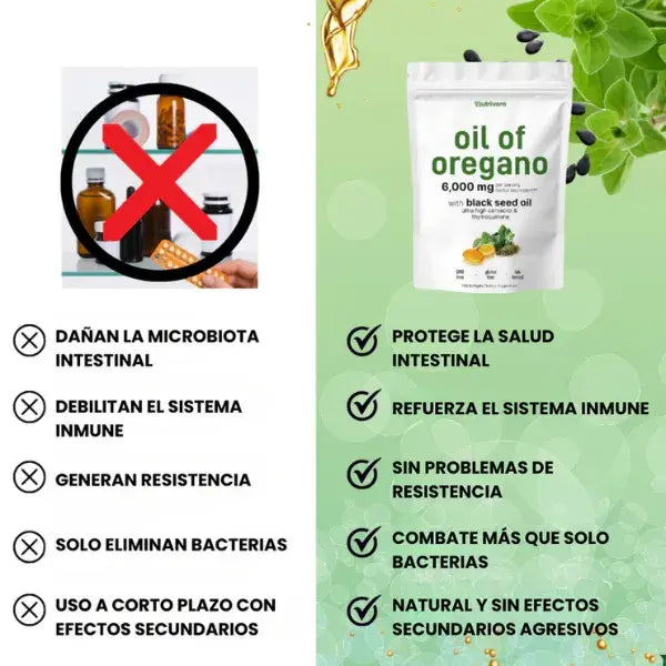 Aceite de Orégano con Aceite de Semilla Negra