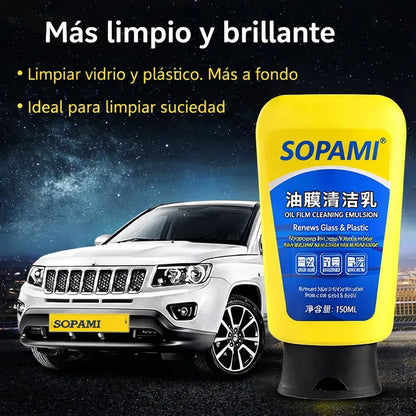 SOPAMI® | Removedor de películas de aceite para vidrios de carros