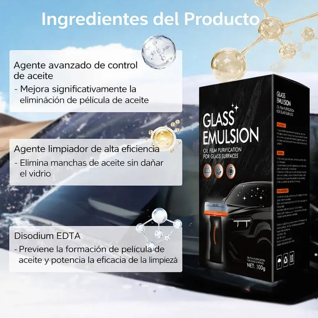 Nuevo limpiador de película de aceite para vidrio | Devuelve el brillo y claridad a tu carro ✨